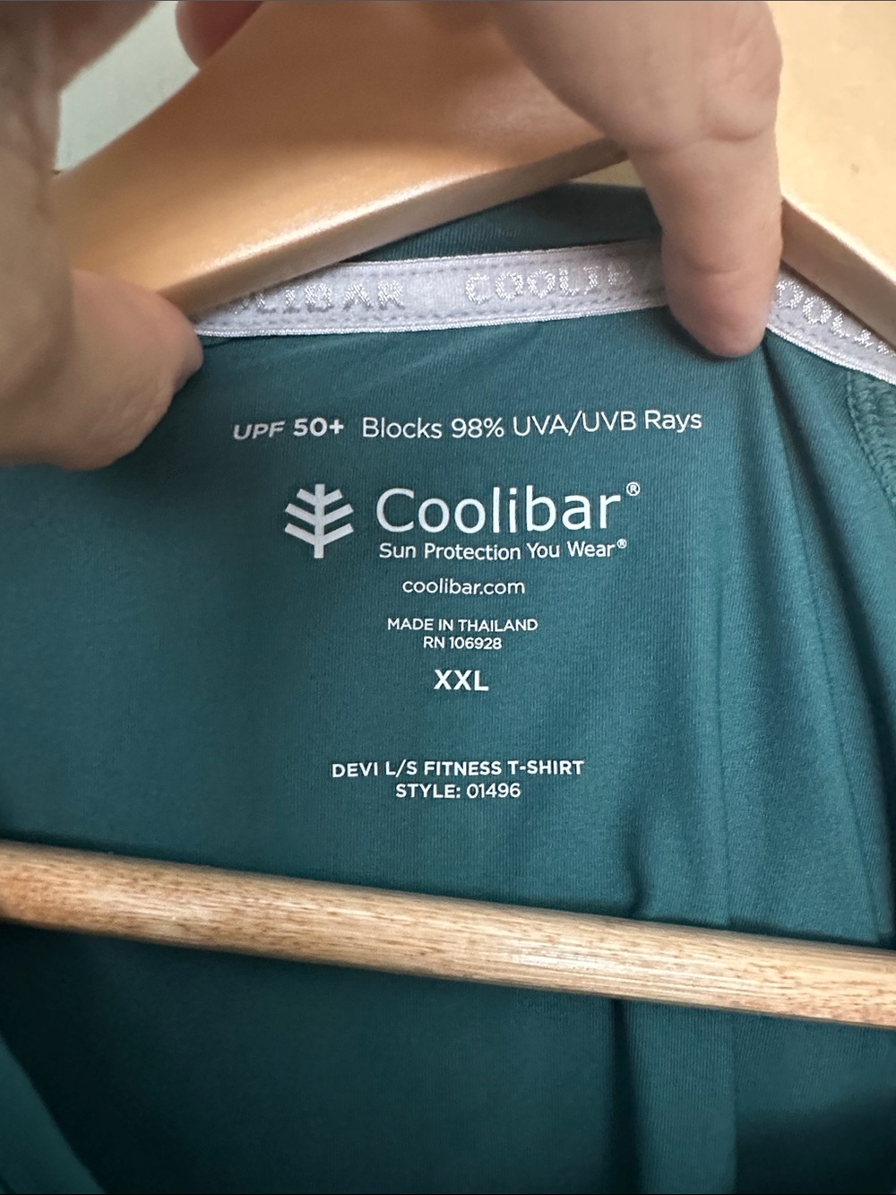 Coolibar Women's Teal Long-Sleeve UPF Sun Shirt - Picture 2 of 5
